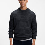 Maglione mouliné in lana vergine e cotone 50571943 10283077 404 BOSS Dark blue 