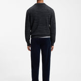 Maglione mouliné in lana vergine e cotone 50571943 10283077 404 BOSS Dark blue 