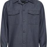 Overshirt in tela denim elasticizzata 50571990 10282169 01 404 BOSS Dark blue 