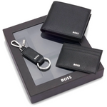 Set portafoglio portacarte e portachiavi 50573557 10283678 001 BOSS Black 