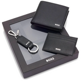 Set portafoglio portacarte e portachiavi 50573557 10283678 001 BOSS Black 