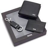 Set portafoglio portacarte e portachiavi 50573557 10283678 001 BOSS Black 