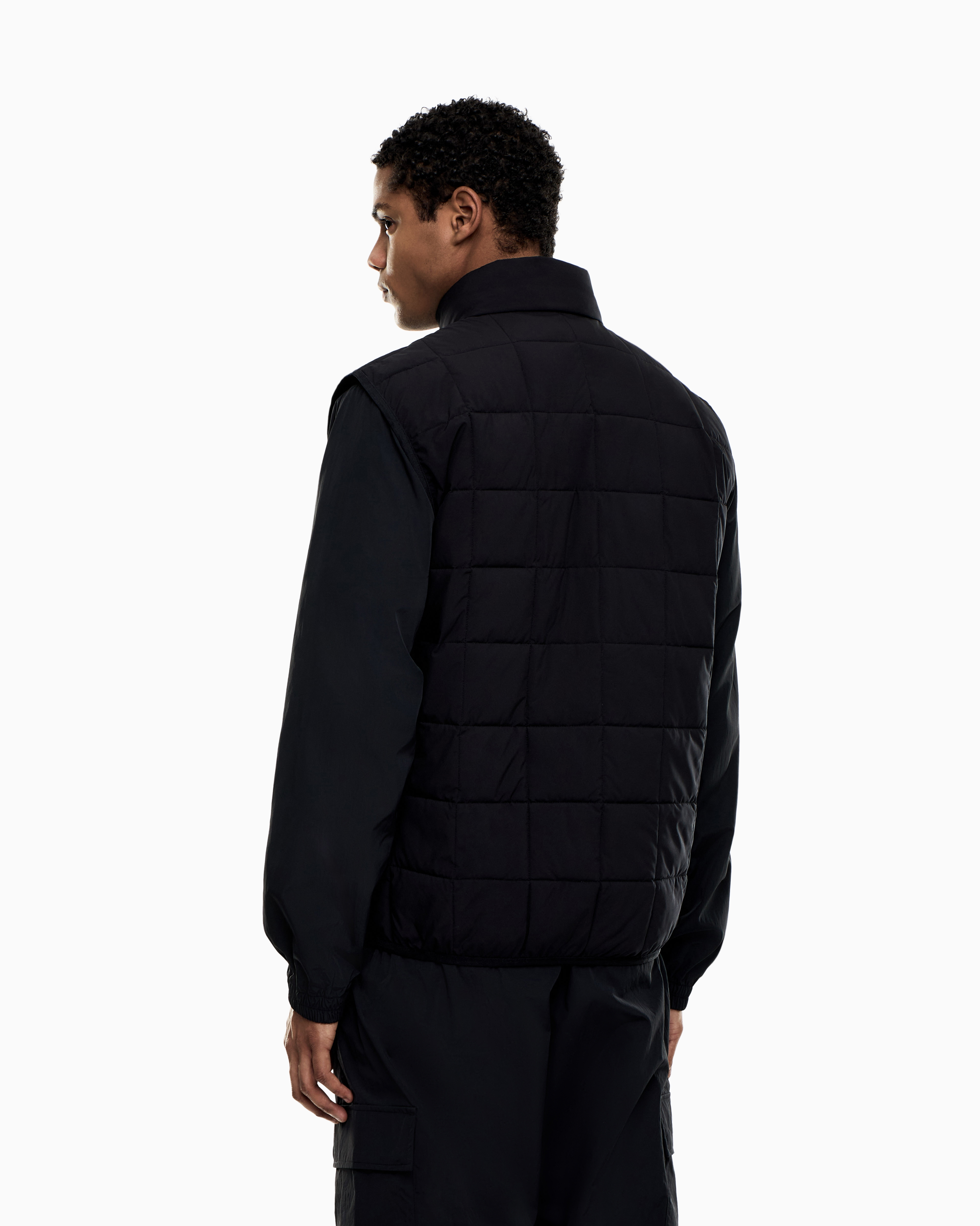 Gilet in tessuto tecnico 7M001512 AF21509 UC001 EA7 Black 