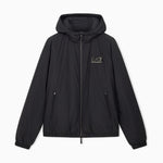 Giubbino over con cappuccio e logo 7M002102 AF25750 UC001 EA7 Black 