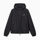 Giubbino over con cappuccio e logo 7M002102 AF25750 UC001 EA7 Black 