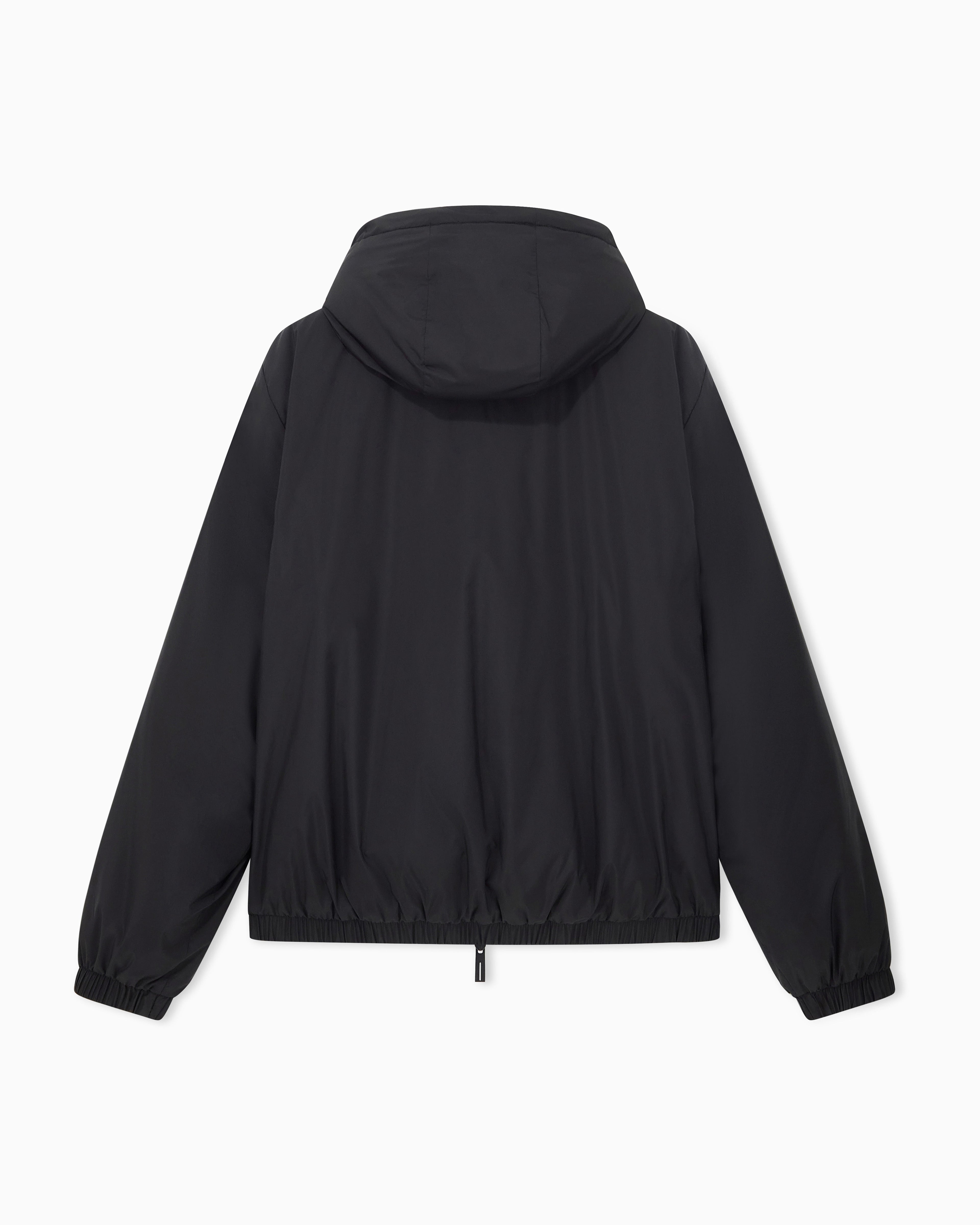 Giubbino over con cappuccio e logo 7M002102 AF25750 UC001 EA7 Black 