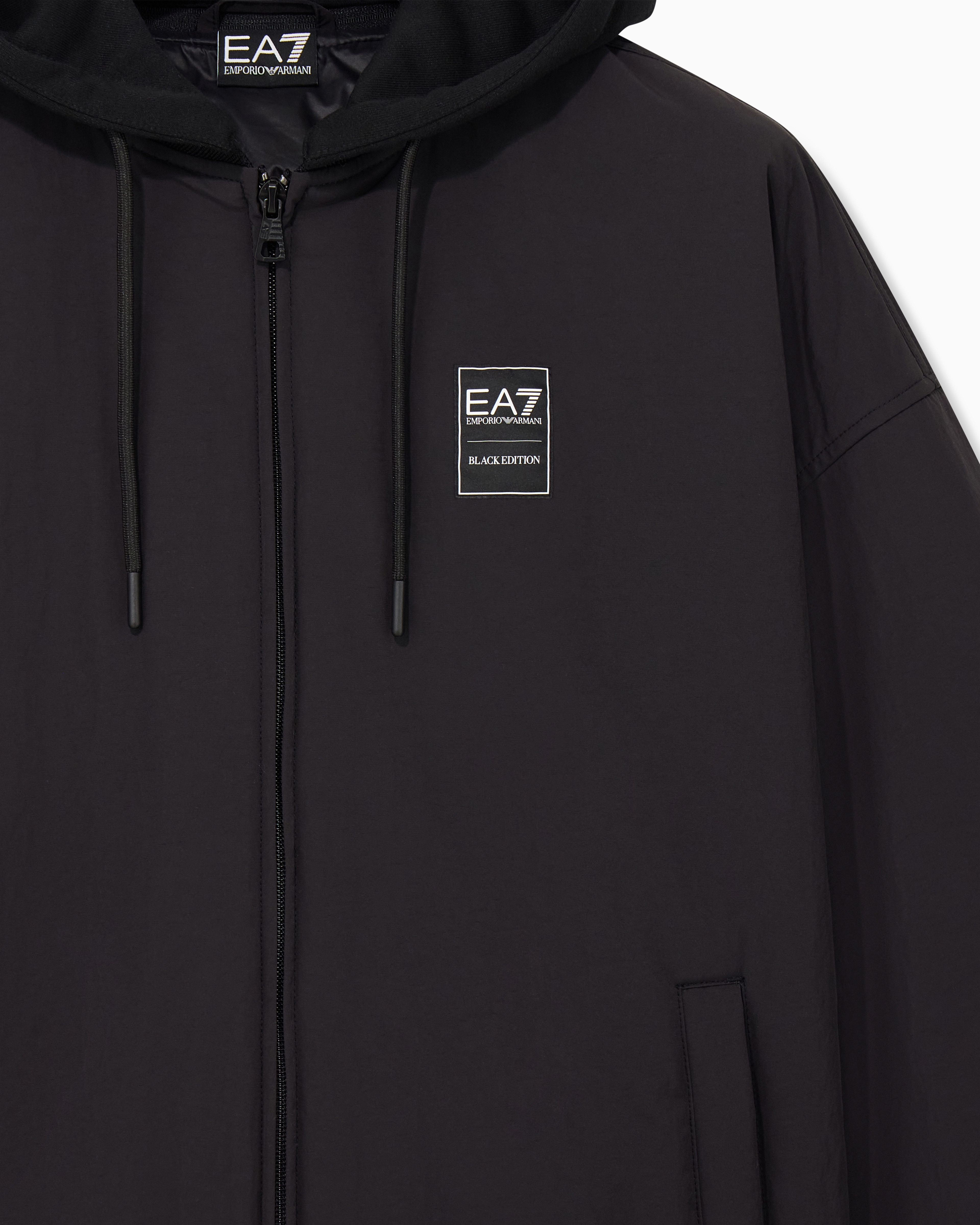 Blouson con cappuccio e vestibilità over 7M002112 AF16828 UC001 EA7 Black 