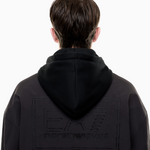 Blouson con cappuccio e vestibilità over 7M002112 AF16828 UC001 EA7 Black 