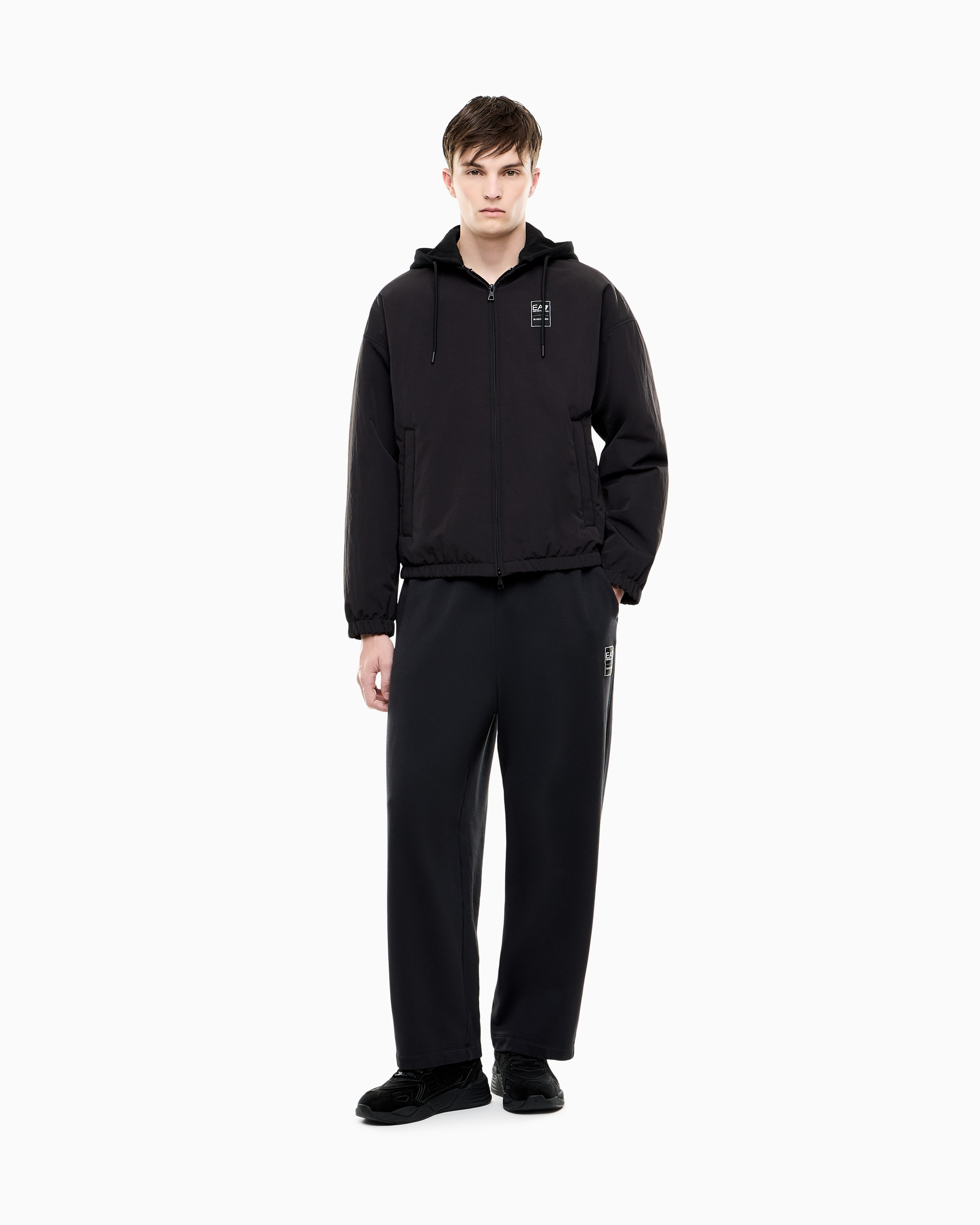 Blouson con cappuccio e vestibilità over 7M002112 AF16828 UC001 EA7 Black 