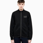 Felpa fullzip in jersey con dettagli in maglia<BR/> 7M002246 AF26241 UC001 EA7 Black 