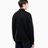 Felpa fullzip in jersey con dettagli in maglia<BR/> 7M002246 AF26241 UC001 EA7 Black 
