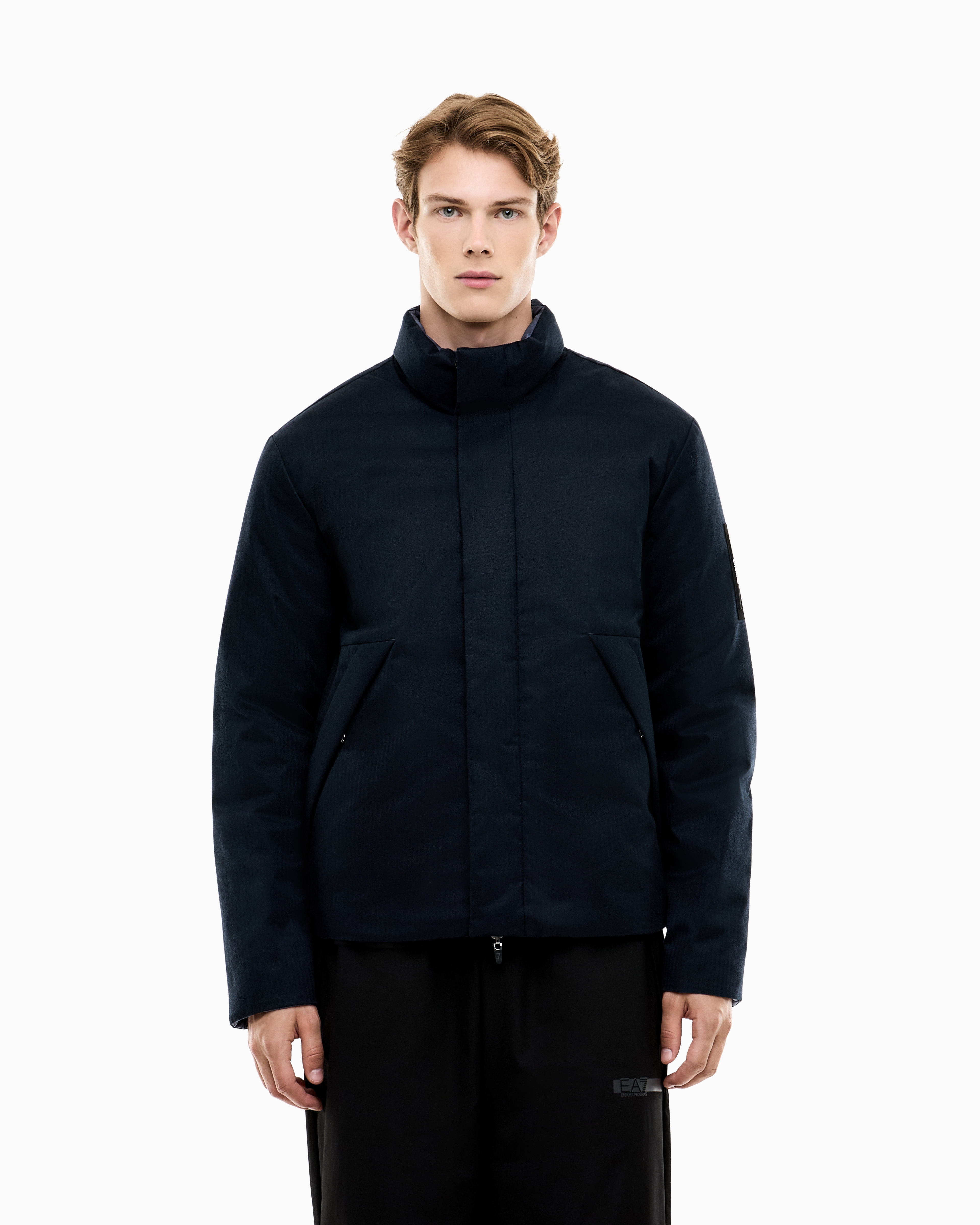 Bomber reversibile imbottito in tessuto tecnico 7M002376 AF17182 UB102 EA7 Blue 