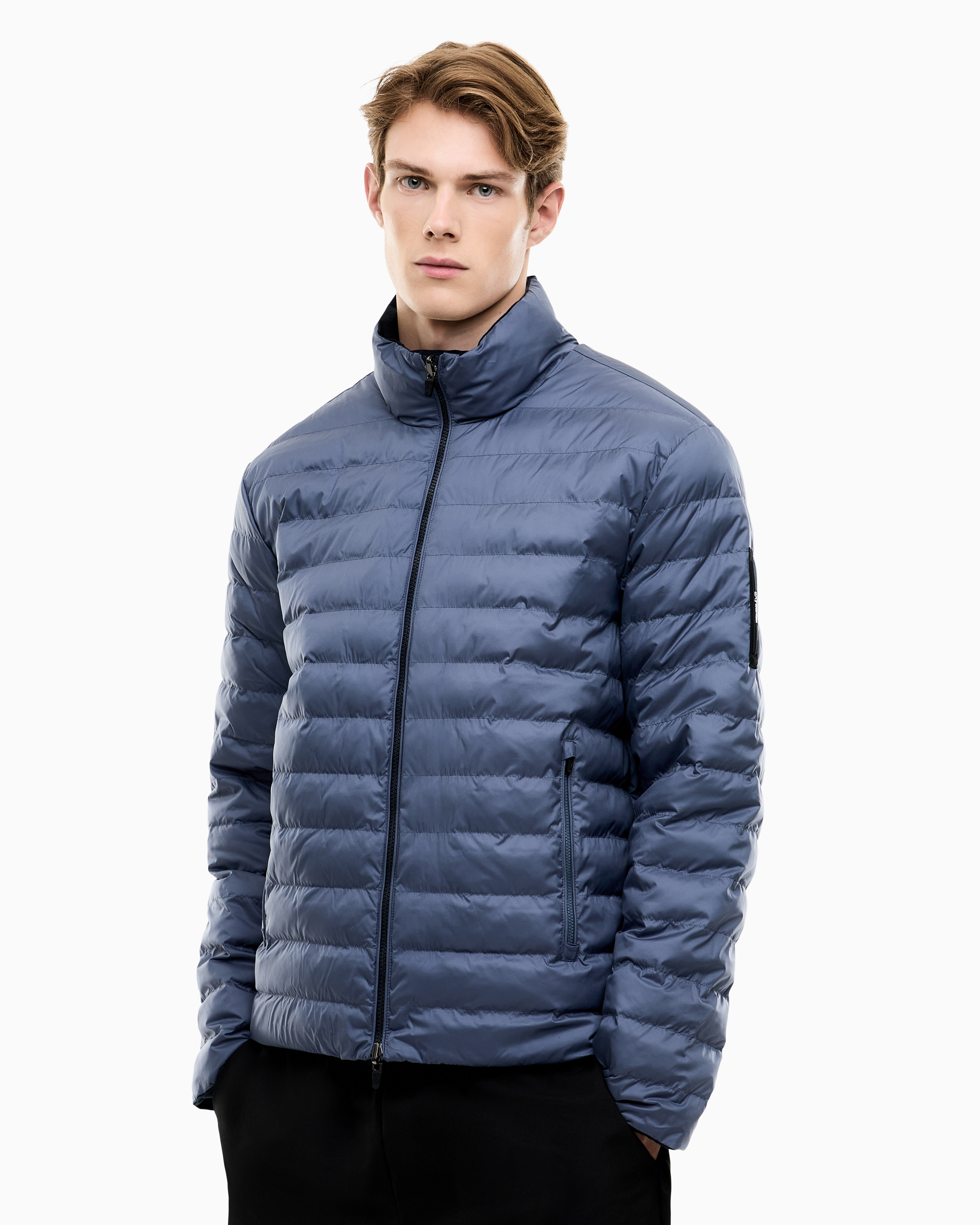 Bomber reversibile imbottito in tessuto tecnico 7M002376 AF17182 UB102 EA7 Blue 