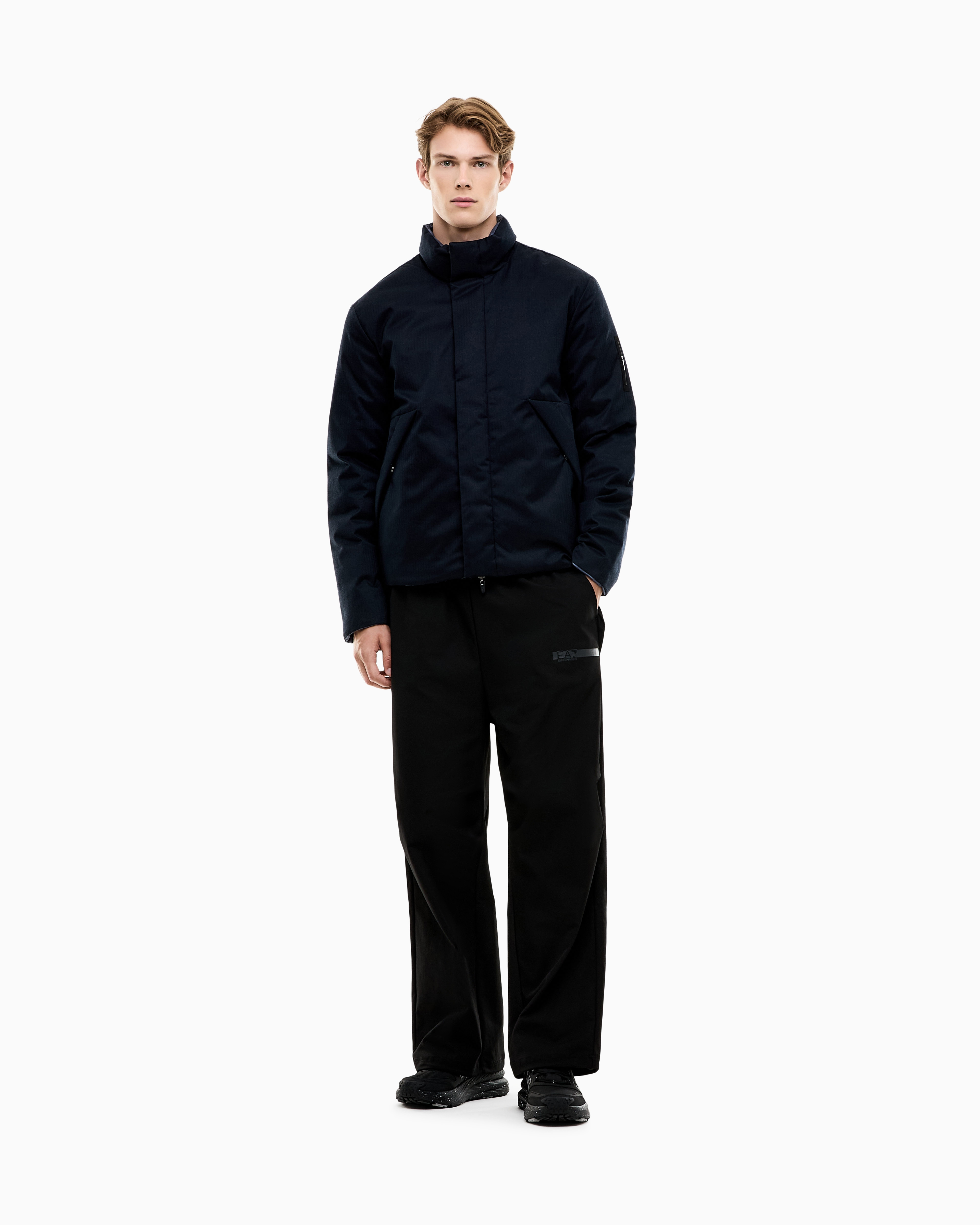 Bomber reversibile imbottito in tessuto tecnico 7M002376 AF17182 UB102 EA7 Blue 