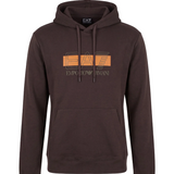 Felpa con cappuccio con tasca frontale coulisse e logo 7M002426 AF10377 U6027 EA7 Brown 