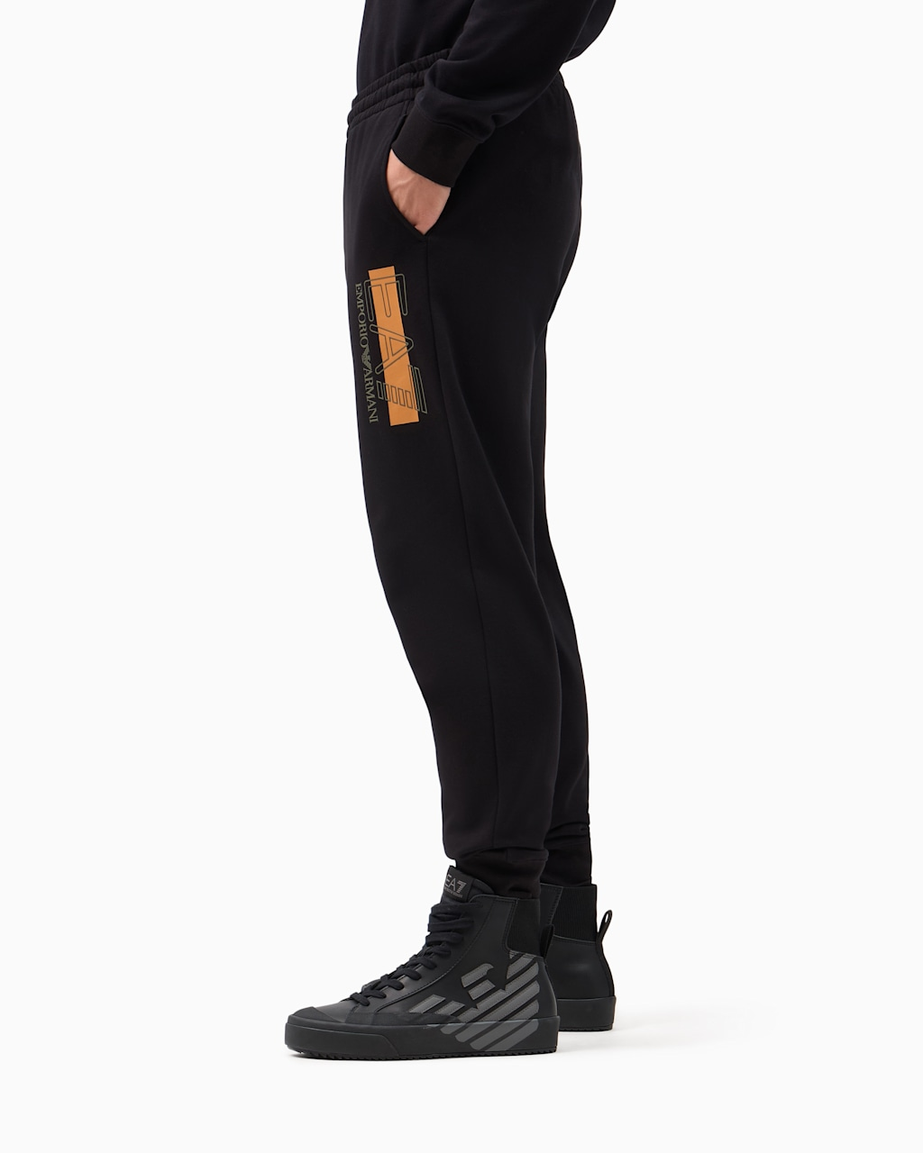 Pantaloni slim-fit in jersey di cotone 7M002427 AF10377 UC001 EA7 Black 