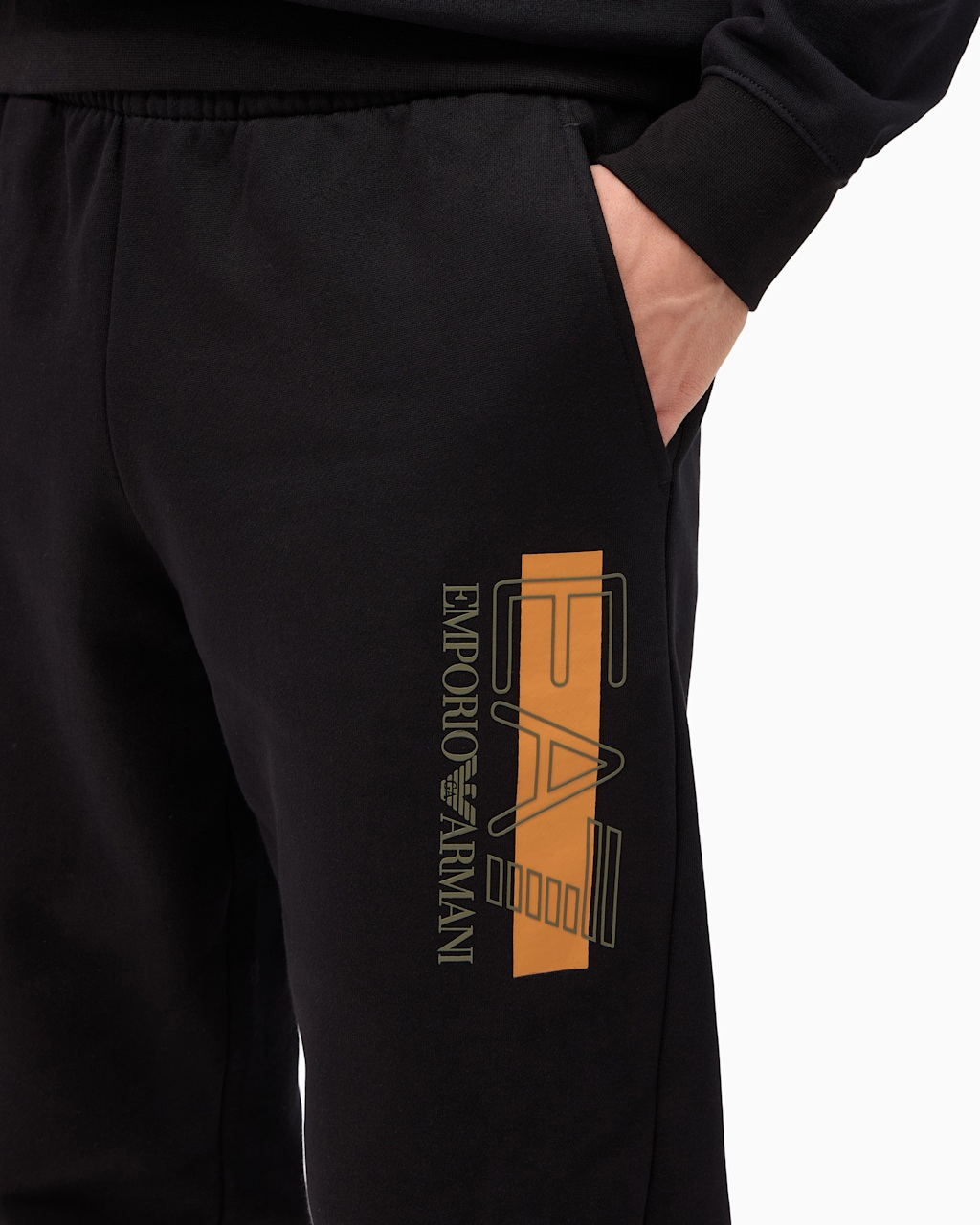 Pantaloni slim-fit in jersey di cotone 7M002427 AF10377 UC001 EA7 Black 