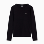 T-Shirt a maniche lunghe in jersey di cotone 7W000456 AF10373 UC001 EA7 Black 