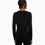 T-Shirt a maniche lunghe in jersey di cotone 7W000456 AF10373 UC001 EA7 Black 