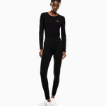 T-Shirt a maniche lunghe in jersey di cotone 7W000456 AF10373 UC001 EA7 Black 