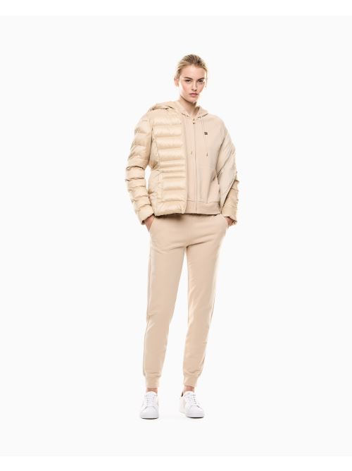 Piumino con cappuccio 7W000684 AF12475 U1046 EA7 Beige 