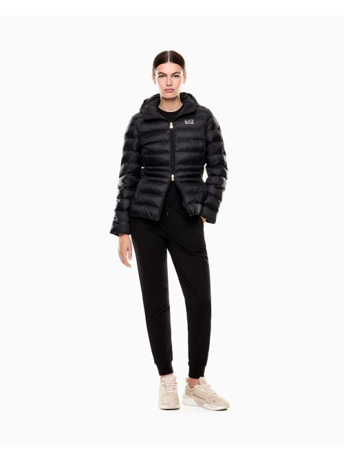 Piumino con cappuccio 7W000684 AF12475 UC001 EA7 Black 