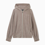 Felpa con cappuccio e full zip 7W001431 AF26044 U6100 EA7 Taupe 