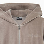 Felpa con cappuccio e full zip 7W001431 AF26044 U6100 EA7 Taupe 