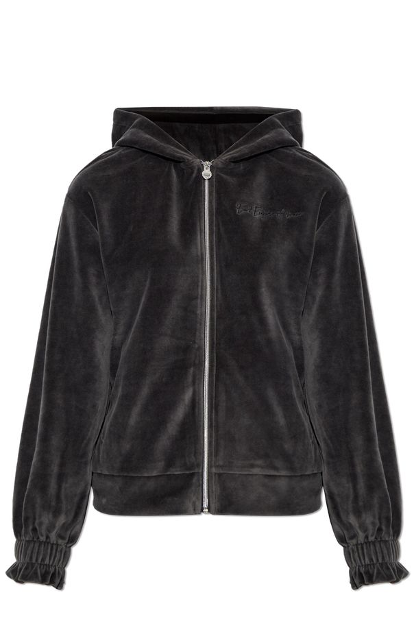 Felpa con cappuccio e full zip 7W001431 AF26044 U8117 EA7 Grigio 