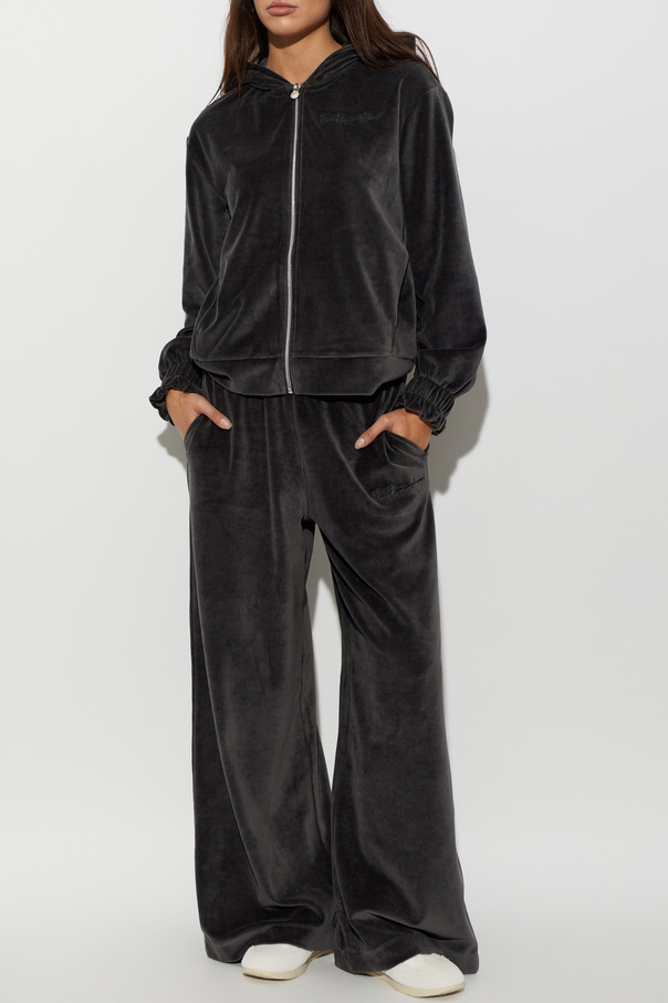 Felpa con cappuccio e full zip 7W001431 AF26044 U8117 EA7 Grigio 