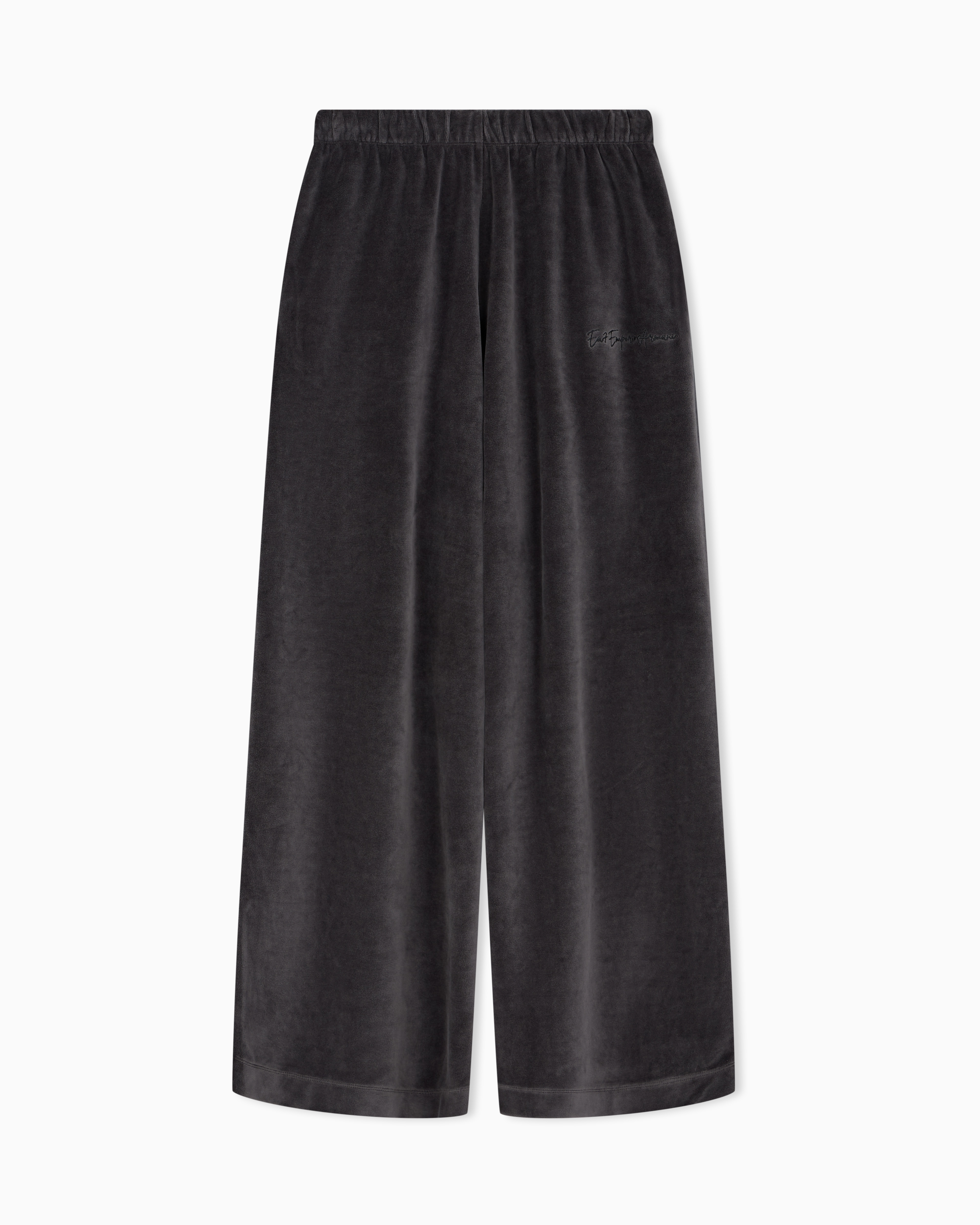 Pantaloni Athletic Velour in velour morbido a gamba ampia 7W001433 AF26044 U8117 EA7  