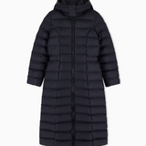 Piumino lungo da donna trapuntato con cappuccio 7W001498 AF26297 MC231 EA7 Blu 