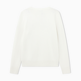 Pullover dalla vestibilità regolare in misto lana vergine 7W001546 AF26684 U0003 EA7 White 