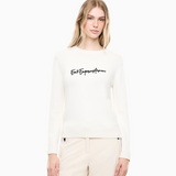 Pullover dalla vestibilità regolare in misto lana vergine 7W001546 AF26684 U0003 EA7 White 