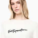 Pullover dalla vestibilità regolare in misto lana vergine 7W001546 AF26684 U0003 EA7 White 