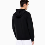 Felpa stretch con cappuccio e zip <BR/> 8NPM20 PJ4EZ 1200 EA7 Black 