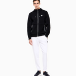 Felpa stretch con cappuccio e zip <BR/> 8NPM20 PJ4EZ 1200 EA7 Black 
