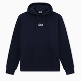 Felpa cotone con cappuccio e tasca 8NPM37 PJVTZ 1562 EA7 Blue 