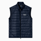 Gilet packable imbottito in piuma con zip 8NPQ06 PNGPZ 1562 EA7 Blue 
