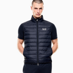 Gilet packable imbottito in piuma con zip 8NPQ06 PNGPZ 1562 EA7 Blue 
