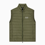 Gilet packable imbottito in piuma con zip 8NPQ06 PNGPZ U7014 EA7 Green 