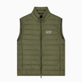Gilet packable imbottito in piuma con zip 8NPQ06 PNGPZ U7014 EA7 Green 