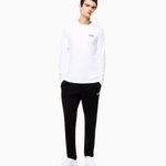 T-Shirt girocollo a maniche lunghe in cotone 8NPT28 PJVQZ 1100 EA7 White 