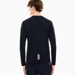 T-Shirt girocollo a maniche lunghe in cotone 8NPT28 PJVQZ 1562 EA7 Blue 
