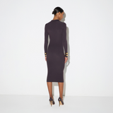 Abito in maglia con ricami à jour<BR/> AM08B66E2 EV9 ELISABETTA FRANCHI Dark chocolate 