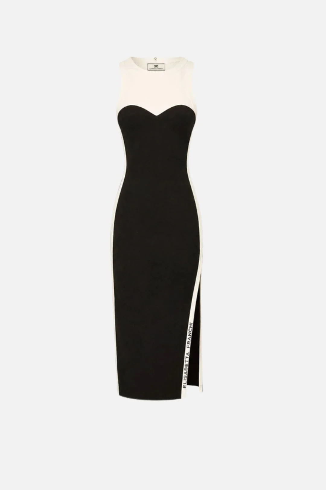 Abito in maglia senza maniche AM44S66E2 685 ELISABETTA FRANCHI Nero/burro 