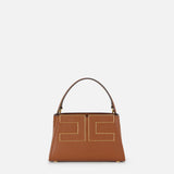 Borsa a mano con logo BS07A66E2 FK3 ELISABETTA FRANCHI Sigaro 