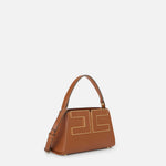 Borsa a mano con logo BS07A66E2 FK3 ELISABETTA FRANCHI Sigaro 