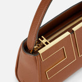 Borsa a mano con logo BS07A66E2 FK3 ELISABETTA FRANCHI Sigaro 