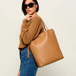 Shopper in ecopelle con tracolla BS24A66E2 A16 ELISABETTA FRANCHI Daino 